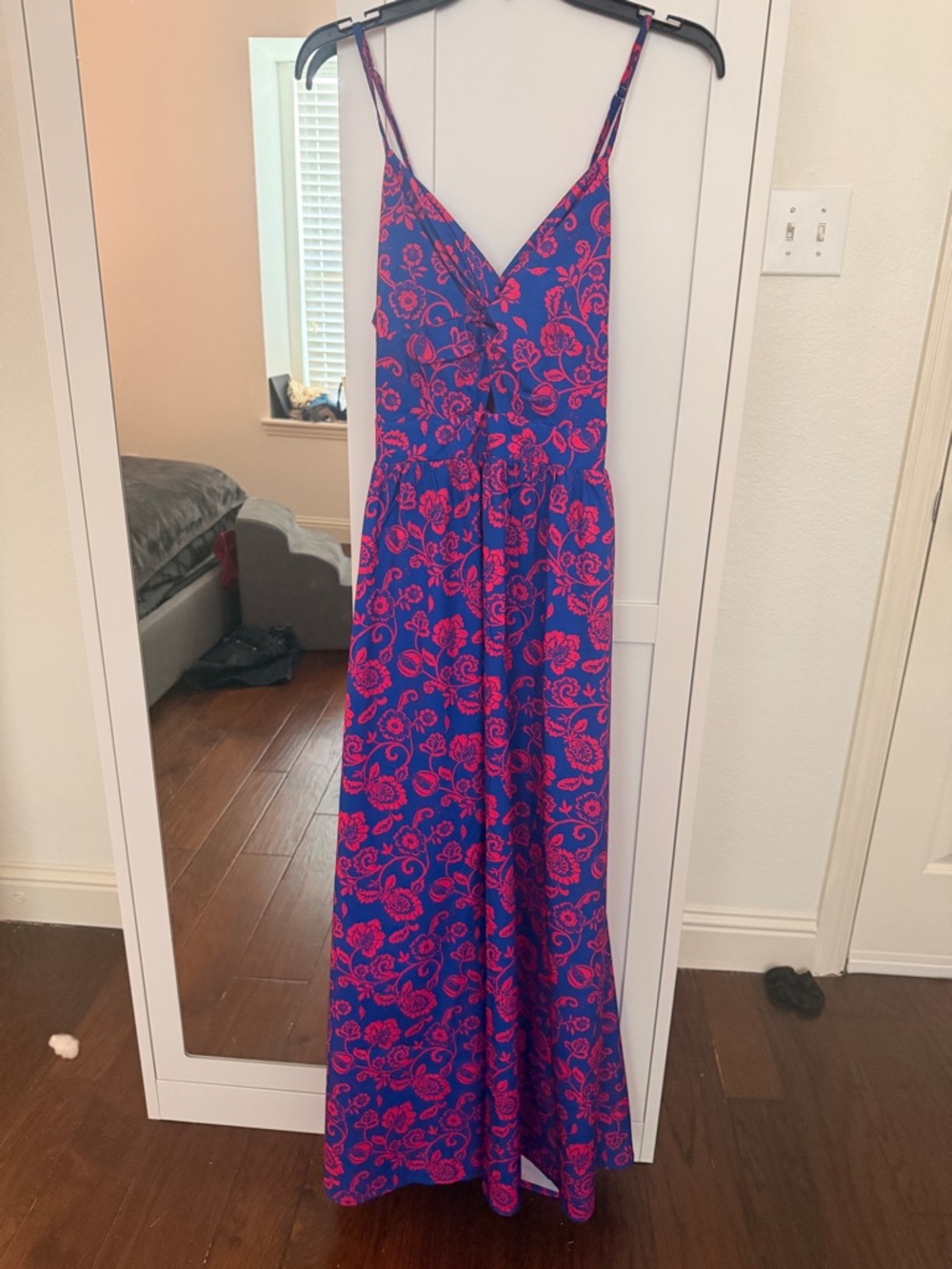 Cupshe Blue & Pink Twist-Front Spaghetti Strap Maxi Dress - Picture 4 of 4